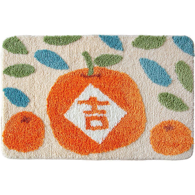 Cartoon cute absorbent bathroom mat, bedroom toilet rug, household entrance mat, non-slip doormat