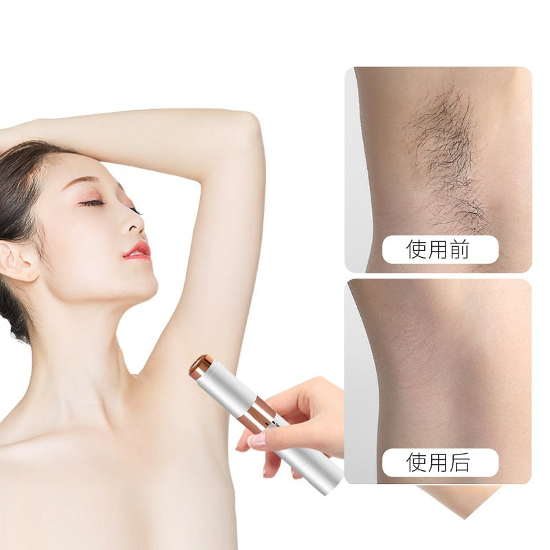 2-in-1 electric eyebrow trimmer & shaver - rechargeable eyebrow razor & hair removal device for women
