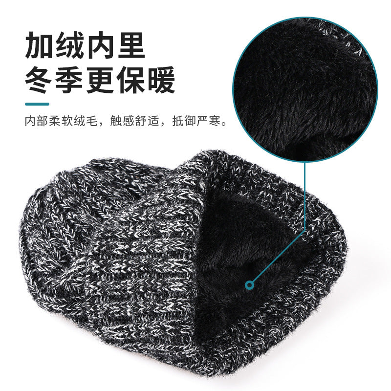 Cross-border knitted hat, scarf, gloves three-piece set, adult autumn and winter cold-proof and warm hat, scarf gift box set