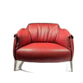 Archibald extra-thick leather casual sofa chair - hotel front desk armchair - modern minimalist style