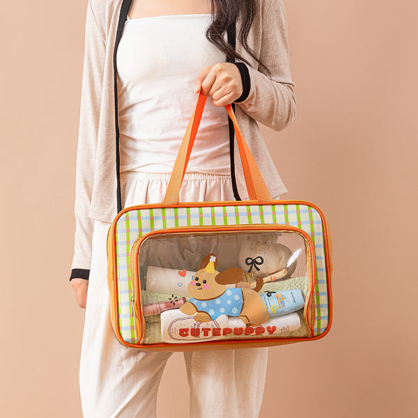 Transparent dopamine swimming bag fun wet and dry separation toilet bag large capacity cosmetic bag fitness waterproof storage bag