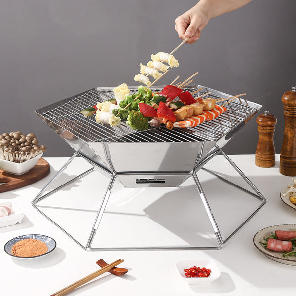 BBQ Grill, Cross-Border Fish Grill Household Outdoor Charcoal Grill BBQ Grill Folding Grill