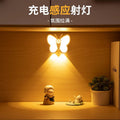 Rechargeable ambient sensor light - no wiring, no drilling, magnetic wireless bedside night light for bedroom