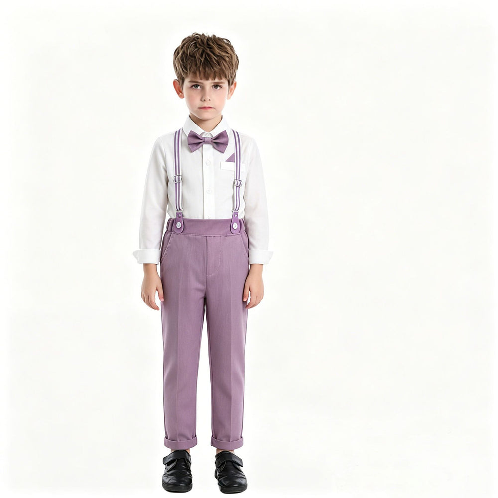 New arrival: cross-border children's clothing - boys' overalls and shirt two-piece set - baby's first birthday dress - gentleman style outfit