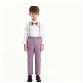 New arrival: cross-border children's clothing - boys' overalls and shirt two-piece set - baby's first birthday dress - gentleman style outfit