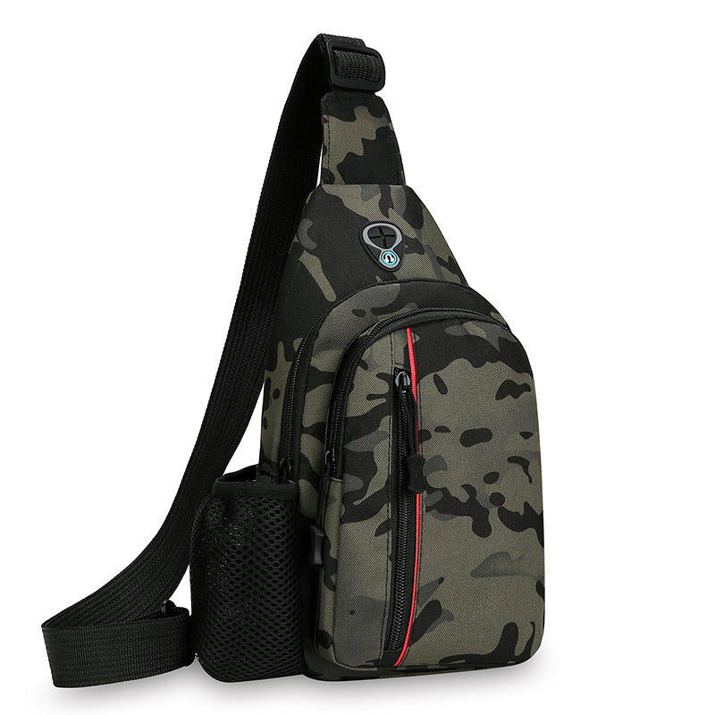 New Men's Crossbody Breast Bag Single Shoulder Satchel Small Backpack Multifunctional Trend Casual Outdoor Satchel Travel Bag