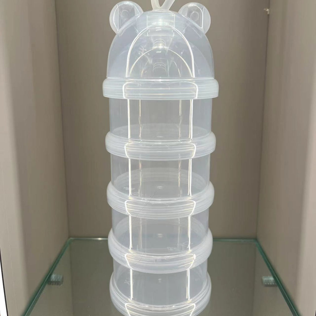 Baby milk powder box out portable transparent multi-layer milk powder grid Baby milk powder independent packing box Maternal and infant products