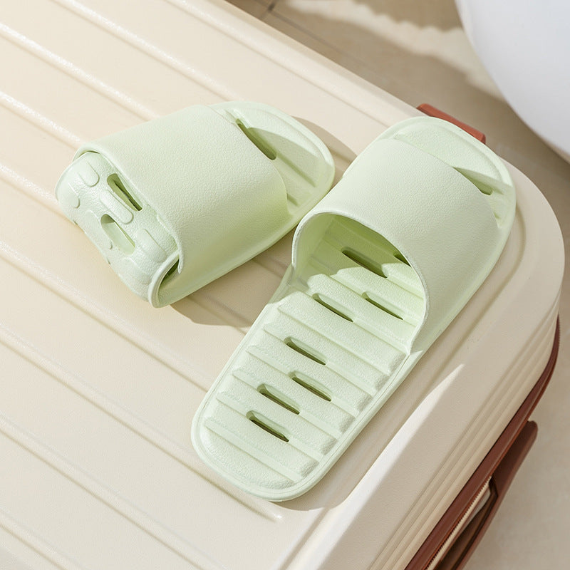 Hotel business trip foldable leaky slippers for women home indoor travel handy gadget bathroom non-slip quick-drying lightweight