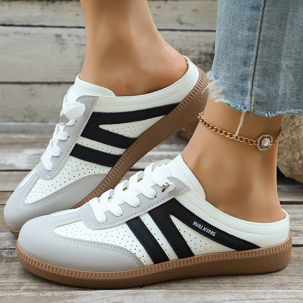 plus size baotou outwear half slippers for women 2026 summernew arrivalcasual slip-on lazy white shoes wholesale