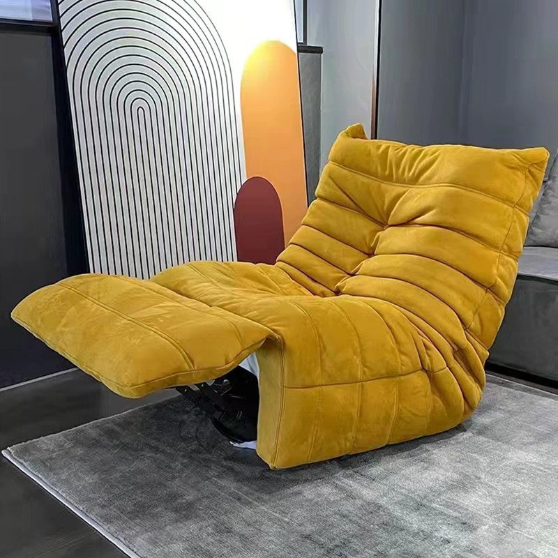 Multifunctional caterpillar sofa chair - 360° rotating lazy lounge chair - skin-friendly flocked velvet single sofa