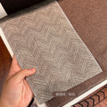 Minimalist herringbone cotton linen curtains - blackout, heat insulation, vintage style, living room, bedroom, natural wood style - ru ye