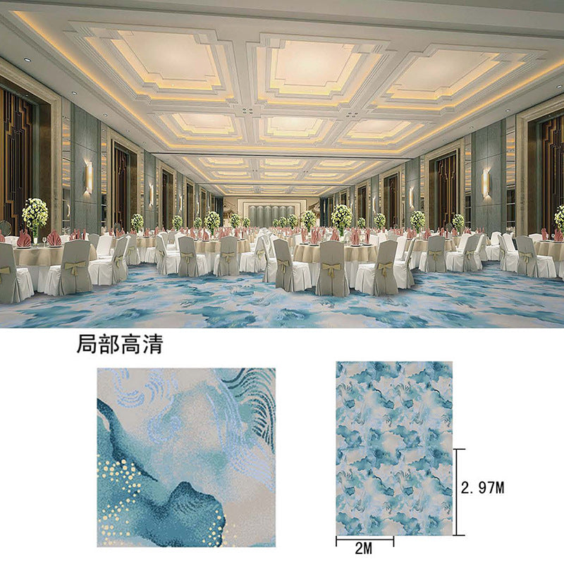 New chinoiserie hotel banquet hall carpet nylon 800g thickened fire retardant 4m large sheets whole patchwork commercial