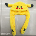 Tiktok viral cute plush bunny hat - squeeze the ears to make them move! light-up airbag beanie for warmth and cold protection