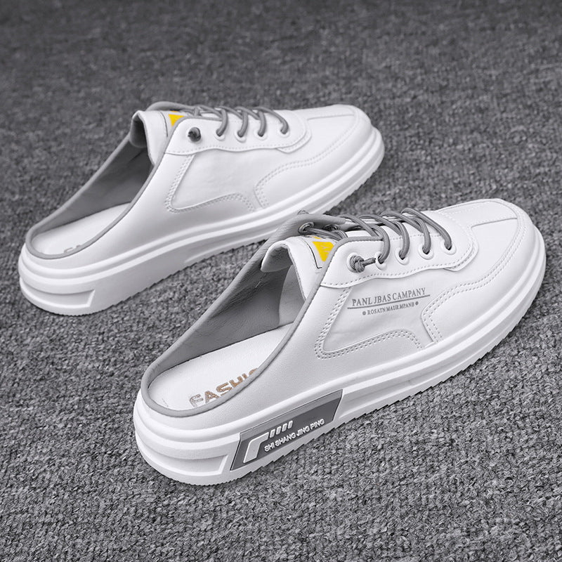 Men's summer breathable slip-on loafers - ice silk canvas white cloth shoes - casual sneakers for students