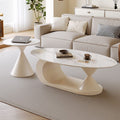 Italian normcore slate coffee table for home living room oval double coffee table small apartment designer coffee table combination