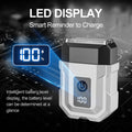 New triple-blade reciprocating shaver - portable, waterproof, men's beard trimmer, car electric razor