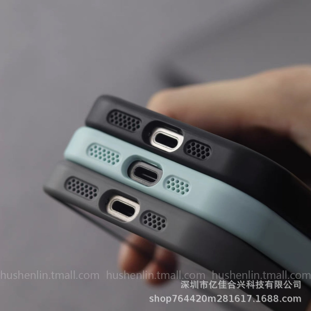 Metal lens cooling magnetic suction suitable for iphone16e mobile phone case magsafe skin-feeling mesh apple 15/14
