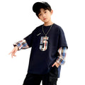new arrival topspatchworkloose chinese cotton round neck long sleevest-shirtwestern style chinese cotton bottom shirtautum