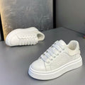 Men's fashion sneakers: 2025 spring new arrivals - trendy, versatile, chunky sole white shoes for students, athletic & casual wear