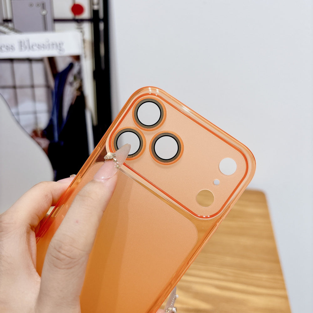 Large window lens film suitable for iphone17promax mobile phone case 15 apple 16 frosted ultra-thin transparent soft case