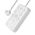 110v us standard 6-outlet power strip with usb wireless charging, overload protection, and extension cord