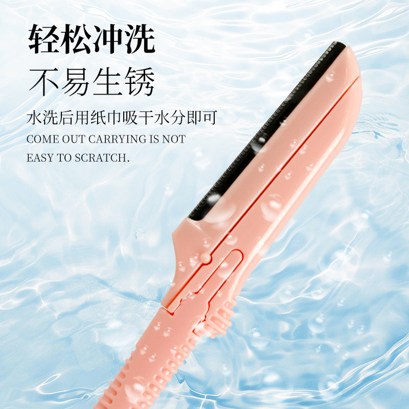 Shurmei straight handle eyebrow razor - women's replacement blades, safe & scratch-resistant, wholesale beauty tool