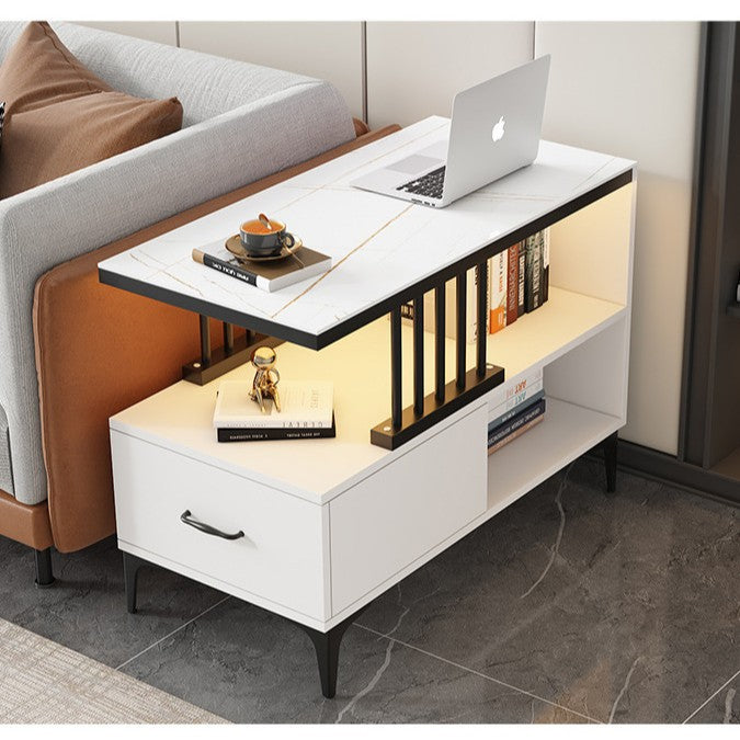 Sofa side cabinet Light luxury side cabinet Living room side table Seam storage corner few simple modern narrow side cabinet Locker