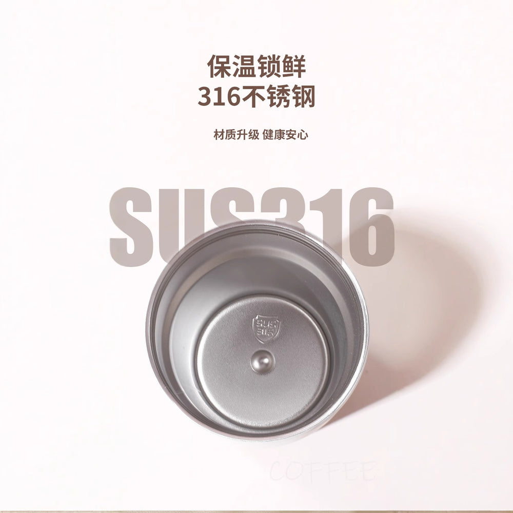 Coffee mug 316 stainless steel insulated tumbler - stylish design for students, home use, keeps drinks cold, large capacity