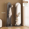 Full-length mirror, rotating mirror, dressing mirror, full-length floor mirror, movable, with coat rack, all-in-one clothes rack, fitting mirror