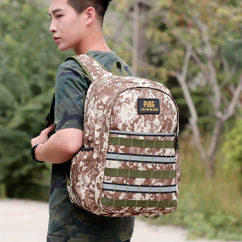 Mountaineering camouflage eating chicken, the same third-level men's backpack schoolbag, primary school students, special forces children, waterproof and large capacity