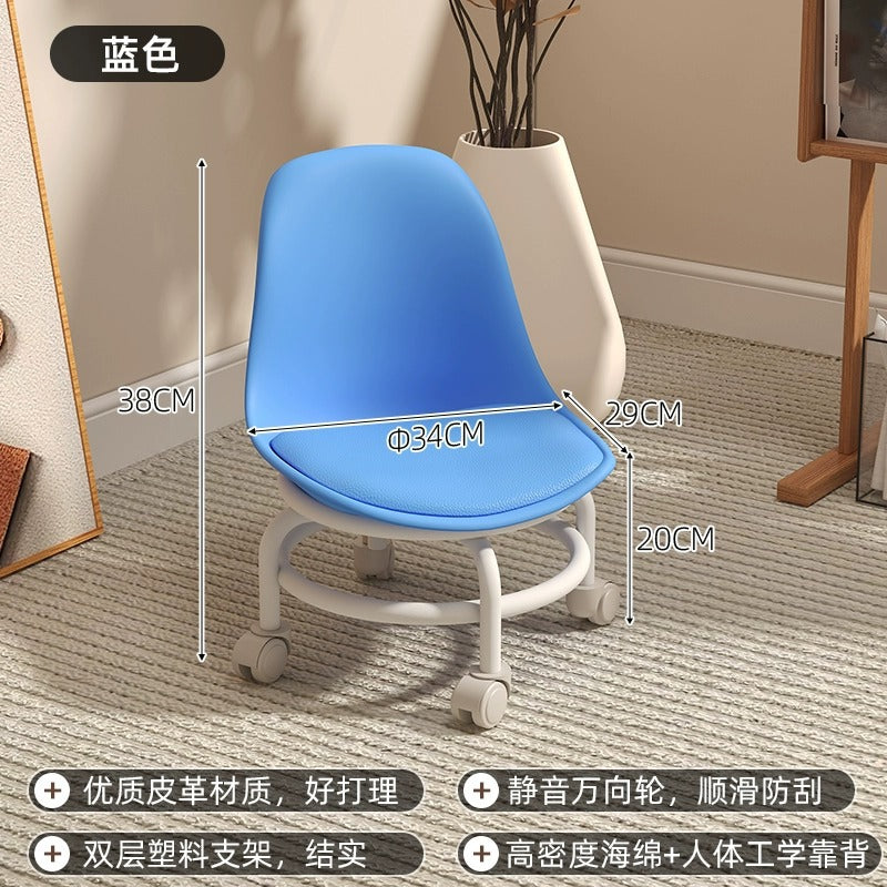 Popular for homemultifunctional beauty seam round stool chair pulley low stool universal wheel small stool with wheels rental room stool