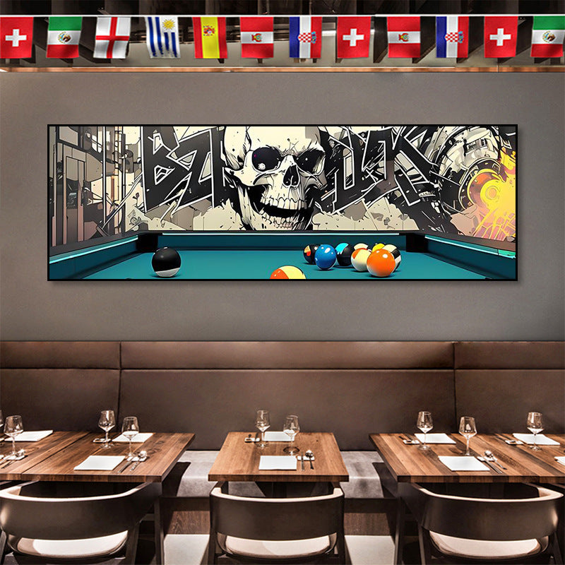 Billiard room decorative painting industrial style bar KTV box hanging painting entertainment club pool hall graffiti billiards mural