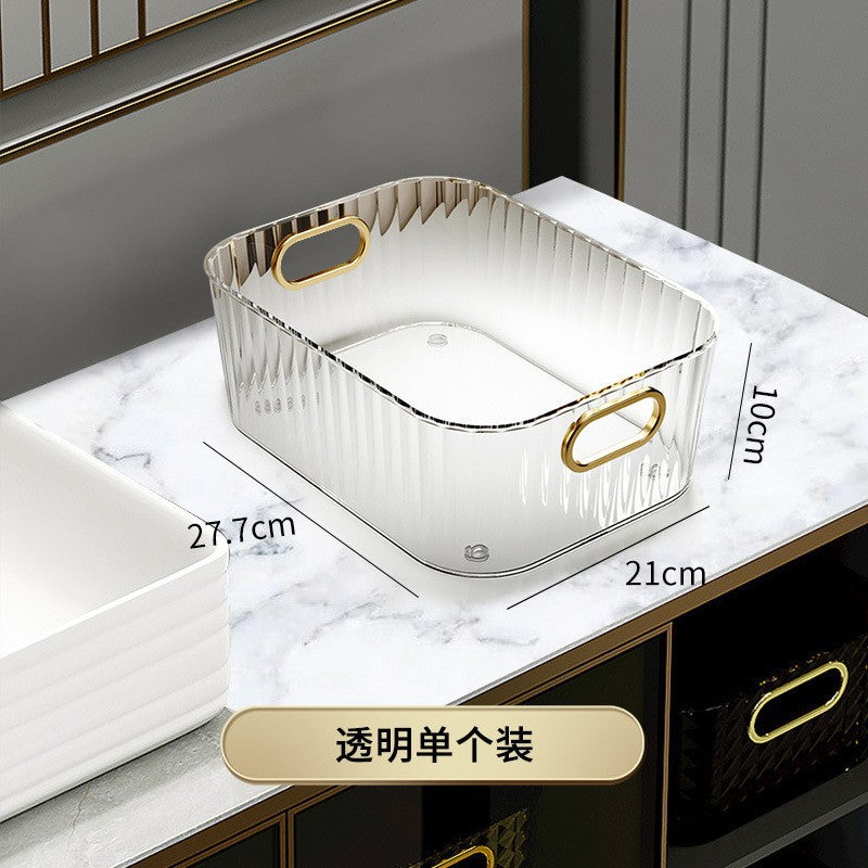 Multifunctional home cosmetics organizer - drawer style storage box, large capacity desktop organizer for student dorms and stationery