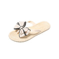 Women's flip-flops summer new style korean style floral bow indoor casual non-slip soft sole beach sandals