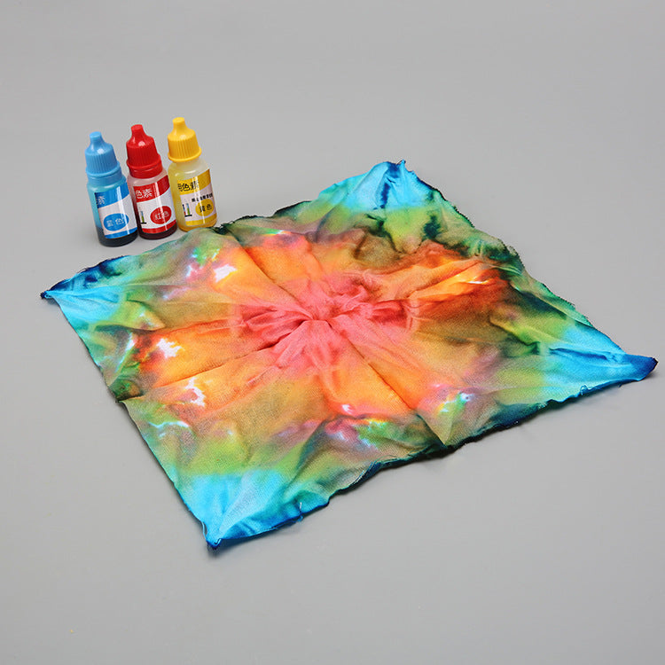 Science and technology small production handmade tie-dye handkerchief inheritance material package kindergarten primary school students scientific experiment teaching aids wholesale