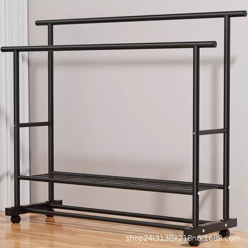 Simple clothes drying rack floor-standing clothes rack dormitory bedroom coat rack indoor balcony thickened rack for home