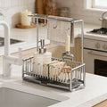 Kitchen stainless steel rag drain rack sink rag rack pool faucet dishwashing steel ball storage drain rack