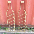American industrial style iron hanging wine rack - bar, home, living room, bar counter, wall-mounted wine rack, wine storage