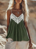 fashion cross-border summer v-neck sexy lace suspender beach vacation style tops