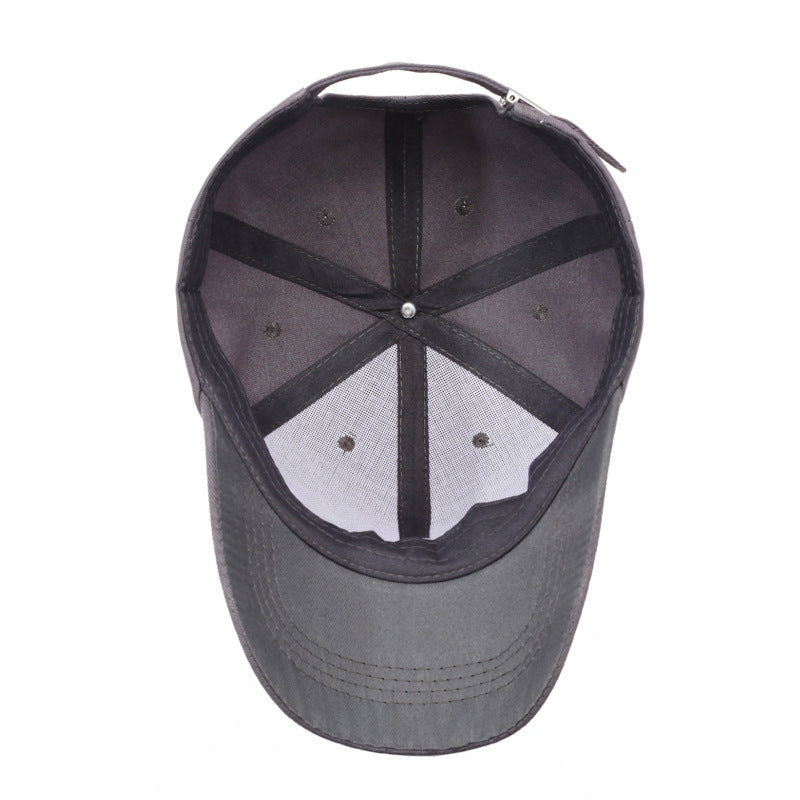 Baseball cap women's 2025 summer peaked cap hard top men's wide brim big head circumference small face sun hat