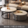 New arrivalaccessible luxury coffee table living room for homecasual modern small apartment classy table round slate popular retractable