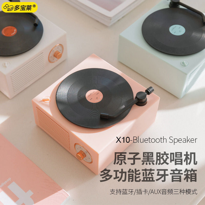 Album cd player retro record player wireless bluetooth speaker home mini stereo birthday gift for her