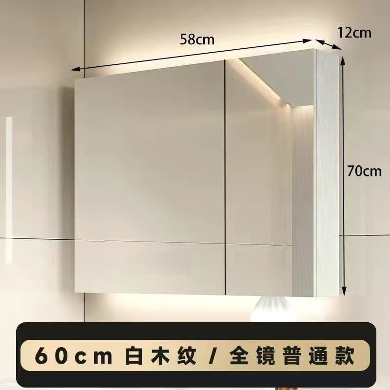 Smart bathroom mirror cabinet, separate wall-mounted bathroom, mirror bathroom, integrated locker with lamp, defogging and storage