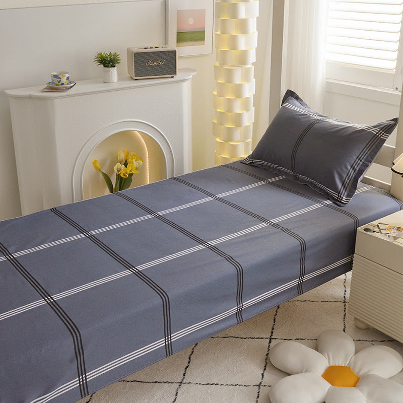 Student dormitory quilt cover three-piece bed sheet pure cotton single bed children's bed quilt cover simple four-season universal 3