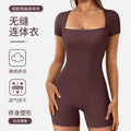 Amazon summer new women's high-stretch, body-hugging, barely-there feel, short-sleeve bodysuit - custom yoga outfit direct from the factory