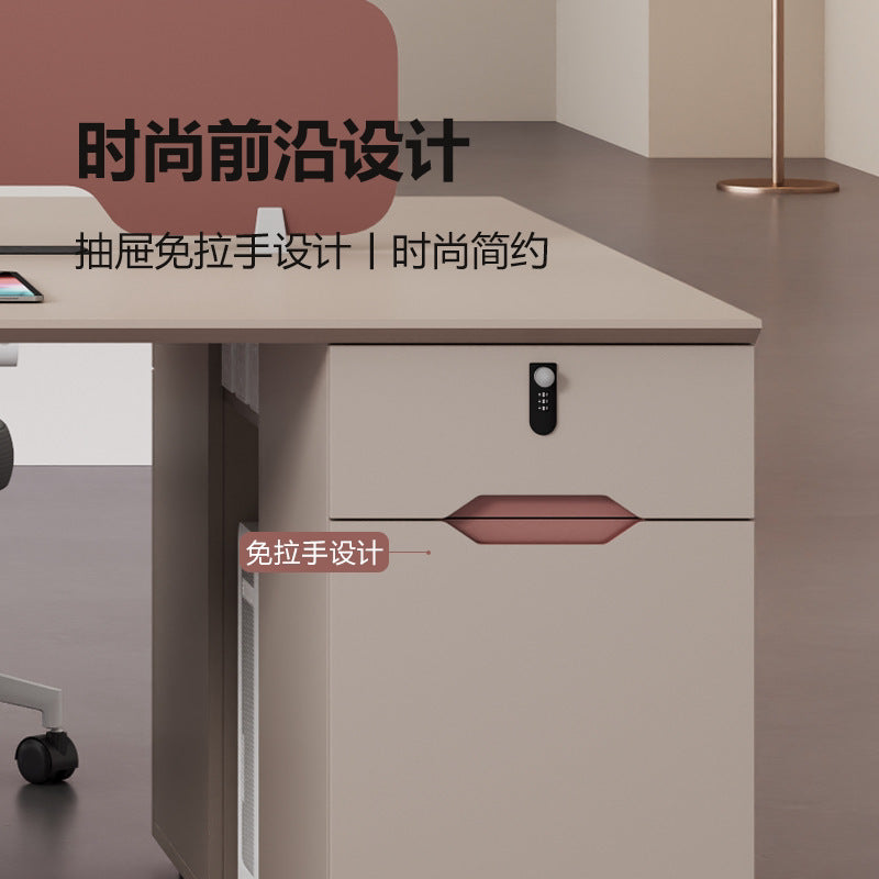 Saint li staff office desk and chair set - minimalist computer desk, employee desk, office workstation