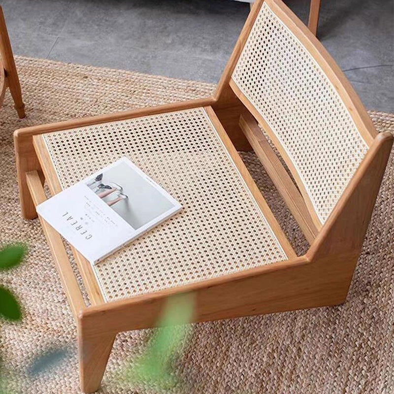 Rattan chandigarh kangaroo chair retro solid wood wabi-sabi b&b design single sofa small apartment lounge chair casual