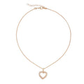 Gold clavicle chain wholesale european and american cross-border hollow heart pendant jewelry accessible luxury niche design heart-shaped necklace for women