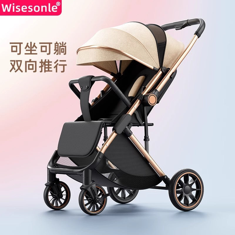Lightweight landscape two-way foldable stroller baby artifact folding children baby stroller stroller four wheels