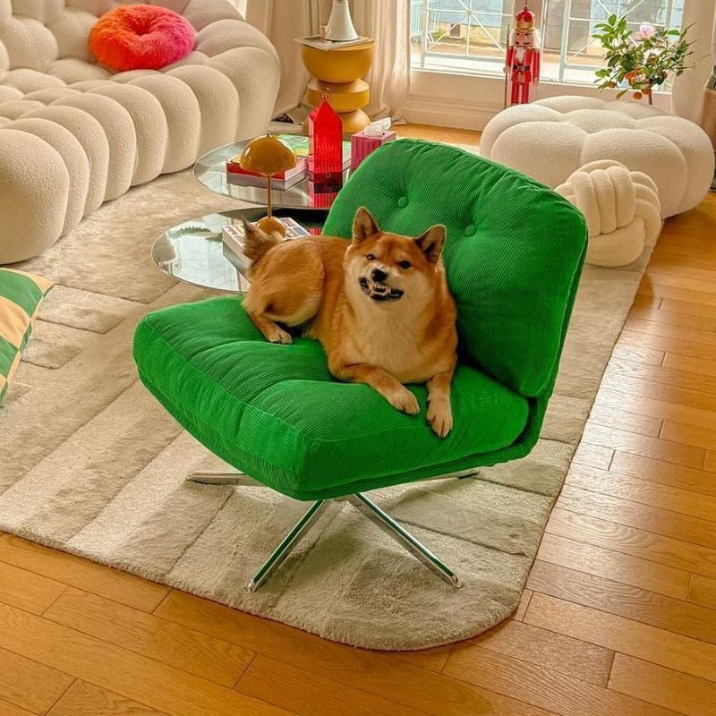 Dewey lingerg chair casual balcony living room rotate sofa chair designer creative popular green lazy sofa